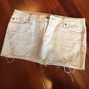Abercrombie white denim mini skirt